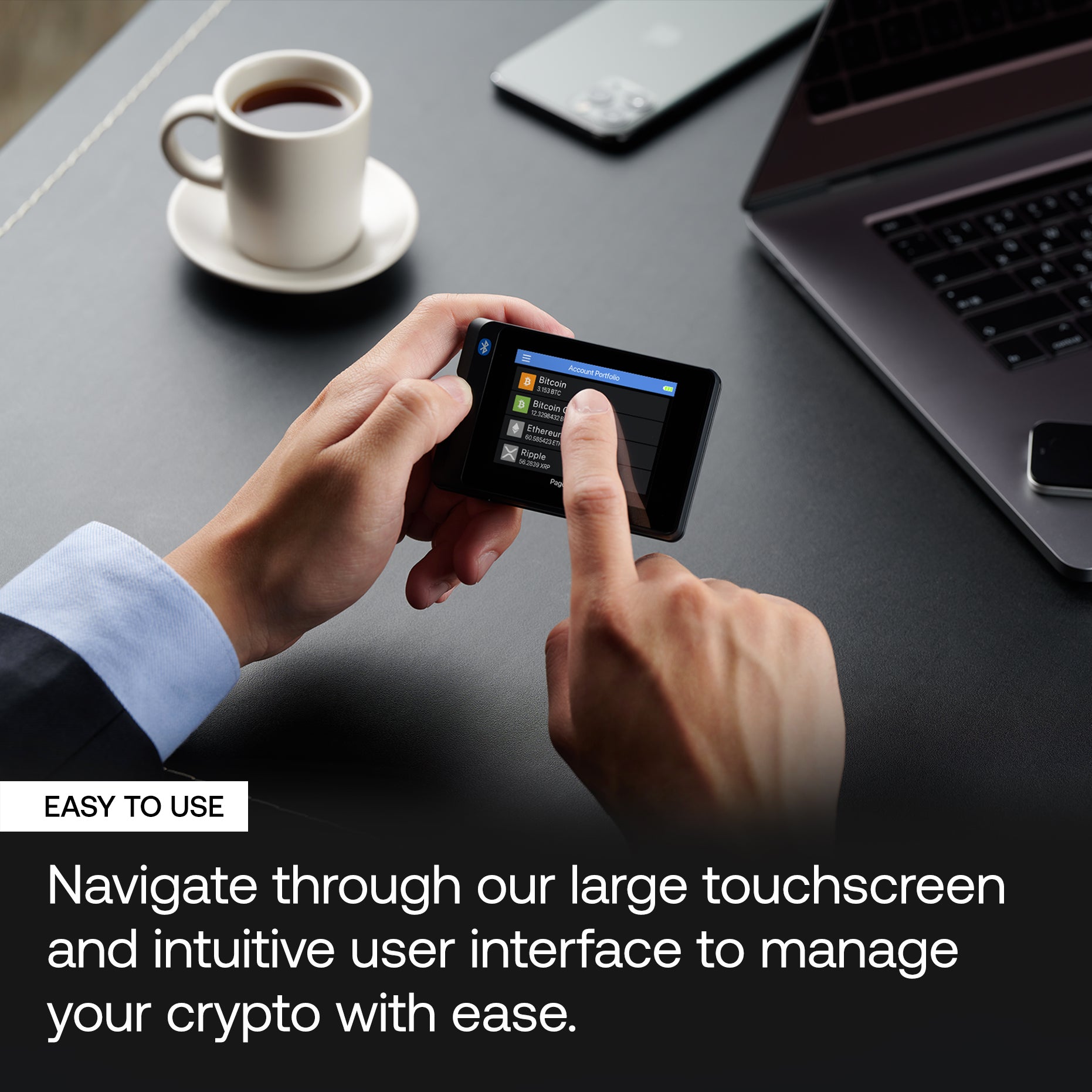 SecuX W20 - Most Secure Crypto Hardware Wallet w/ Bluetooth - Large Touchscreen
